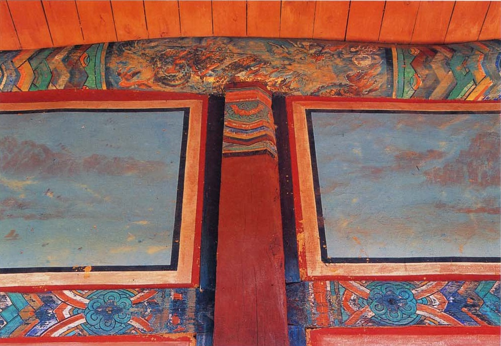 보물825_익산숭림사보광전_좌측면고주상부결구_전북_1988_건축.jpg이미지