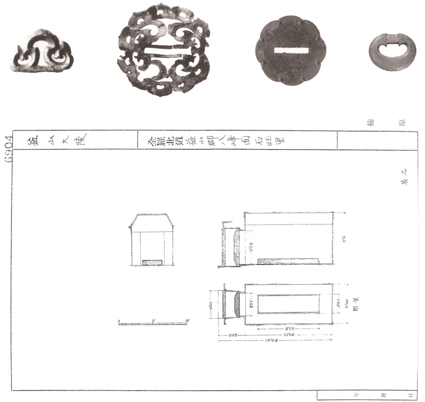 2. 일제강점기 작성된 대왕릉 석실의 실측도와 주요 출토 유물.jpg이미지